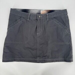 Patagonia‎ Women's Organic Cotton Skirt Gray Utility Pockets Size 10 Casual